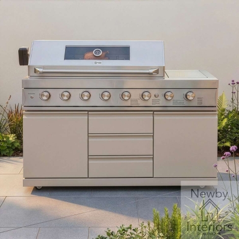 ODK-EMB-62BBQ-LAT - Maze Ember Outdoor Kitchen 6 Burner BBQ Gas Grill Latte