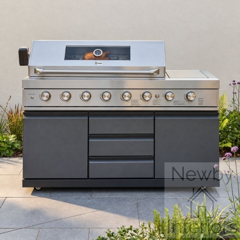 Maze Ember Outdoor Kitchen 6 Burner BBQ Gas Grill Grey
