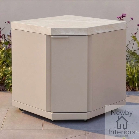 ODK-EMB-CM-LAT - Maze Ember Outdoor Kitchen Corner Cabinet Latte