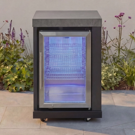 ODK-EMB-WFMM - Maze Ember Outdoor Kitchen Middle Single Fridge with LED Lights Grey
