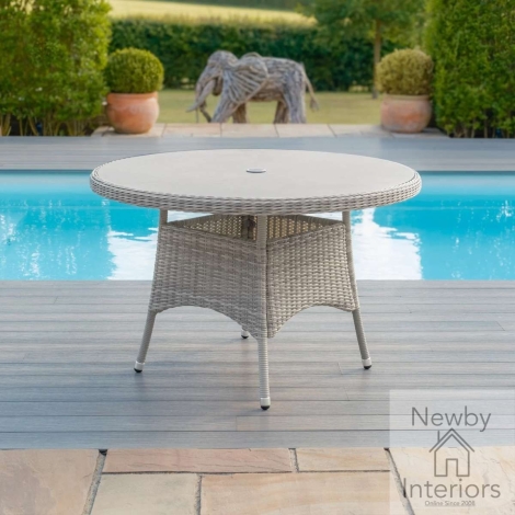 OXF-OV-CT-CG - Maze Oxford Garden Rattan Oval Coffee Table Ceramic Glass Top