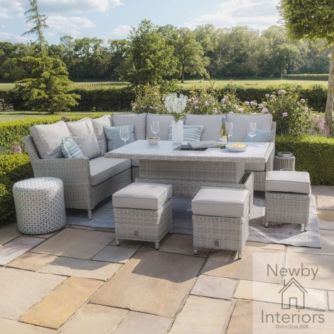 OXF-V-205524-CG - Maze  Oxford Rattan Corner Dining Set