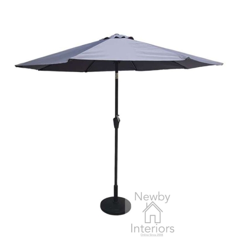 PARA0075 - Signature Weave 2.5m Round Table Parasol with Tilt Function and Grey Polyester Canopy