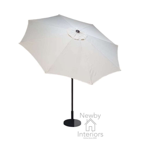 PARA0078 - Signature Weave 3m Round Table Parasol with Tilt Function and Beige Polyester Canopy
