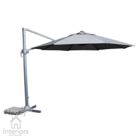 PARA0085 - Signature Weave 3.5m Round Roma Parasol with Grey Polyster Canopy