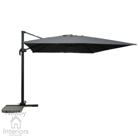 PARA0089 - Signature Weave 3 x 3m Square Cantilever Parasol with Grey Polyster Canopy