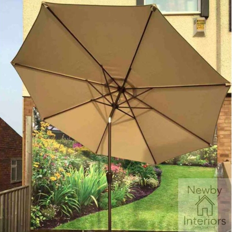 PARA0243 - Signature Weave 2 x 3m Rectangular Table Parasol with Beige Polyster Canopy