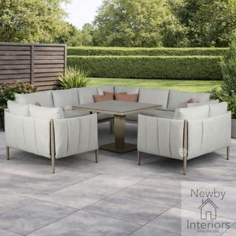 PUMP0586 - Signature Weave Pumpkin Coner Sofa Set with Gas Lift Table