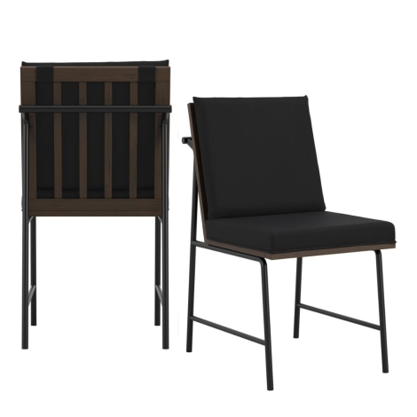 Scout Black Onyx Weave Dining Chairs (Pair)
