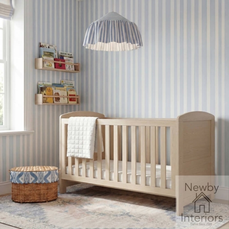 SEEKERCBXXNOR* - Seeker Light Oak Effect Nordic Wood Cot Bed with 3 Adjustable Heights