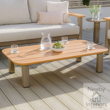 SICI-CT-CF - Maze Sicily Teak Rectangular Coffee Table Cafe Frame