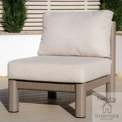 SICI-MS-CF-LAT - Maze Sicily Rope Weave Centre Piece Cafe Frame with Latte Cushions