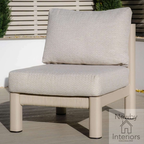 SICI-MS-LAT - Maze Sicily Rope Weave Centre Piece Latte Cushions