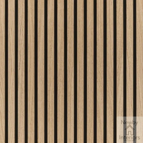 10-WALLPANEL-ACOU-SQ-LO - Square Light Oak Wood Acoustic Wall Panels 600x20x600 (Pack of 4)