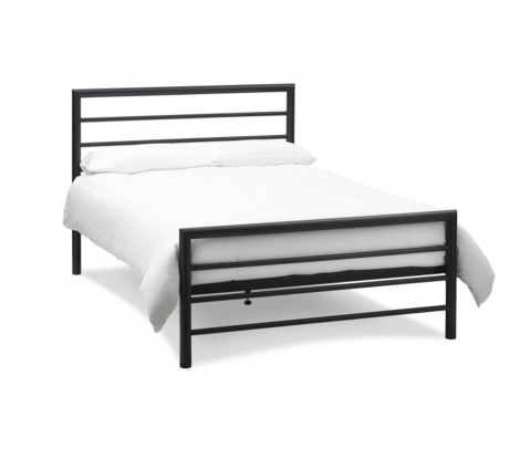 M1809B-122B - Urban Matt Black Bedstead (Small Double 122cm)
