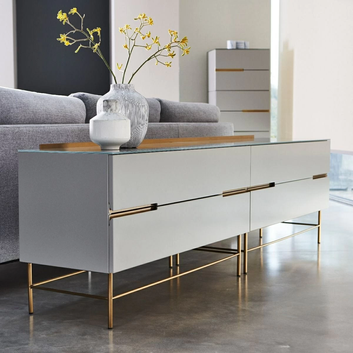 Low shop sideboard grey