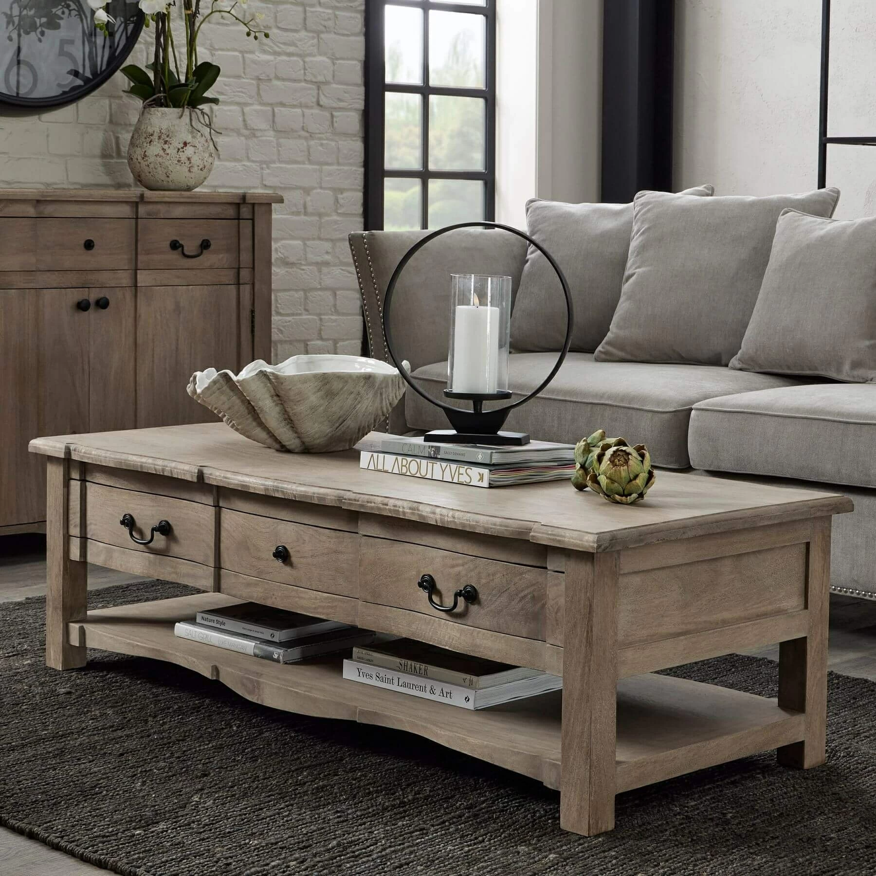 Two drawer online coffee table