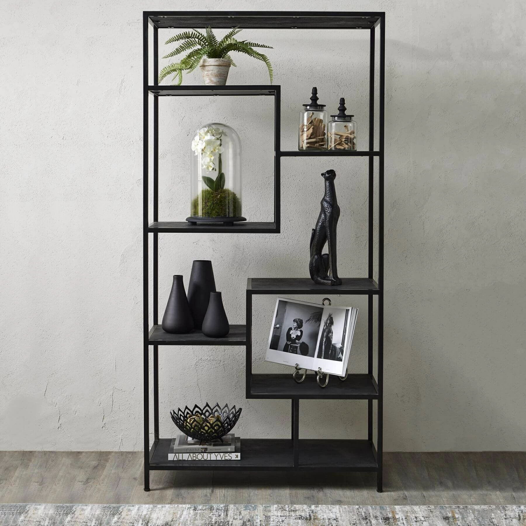 Black metal industrial shelving unit new arrivals