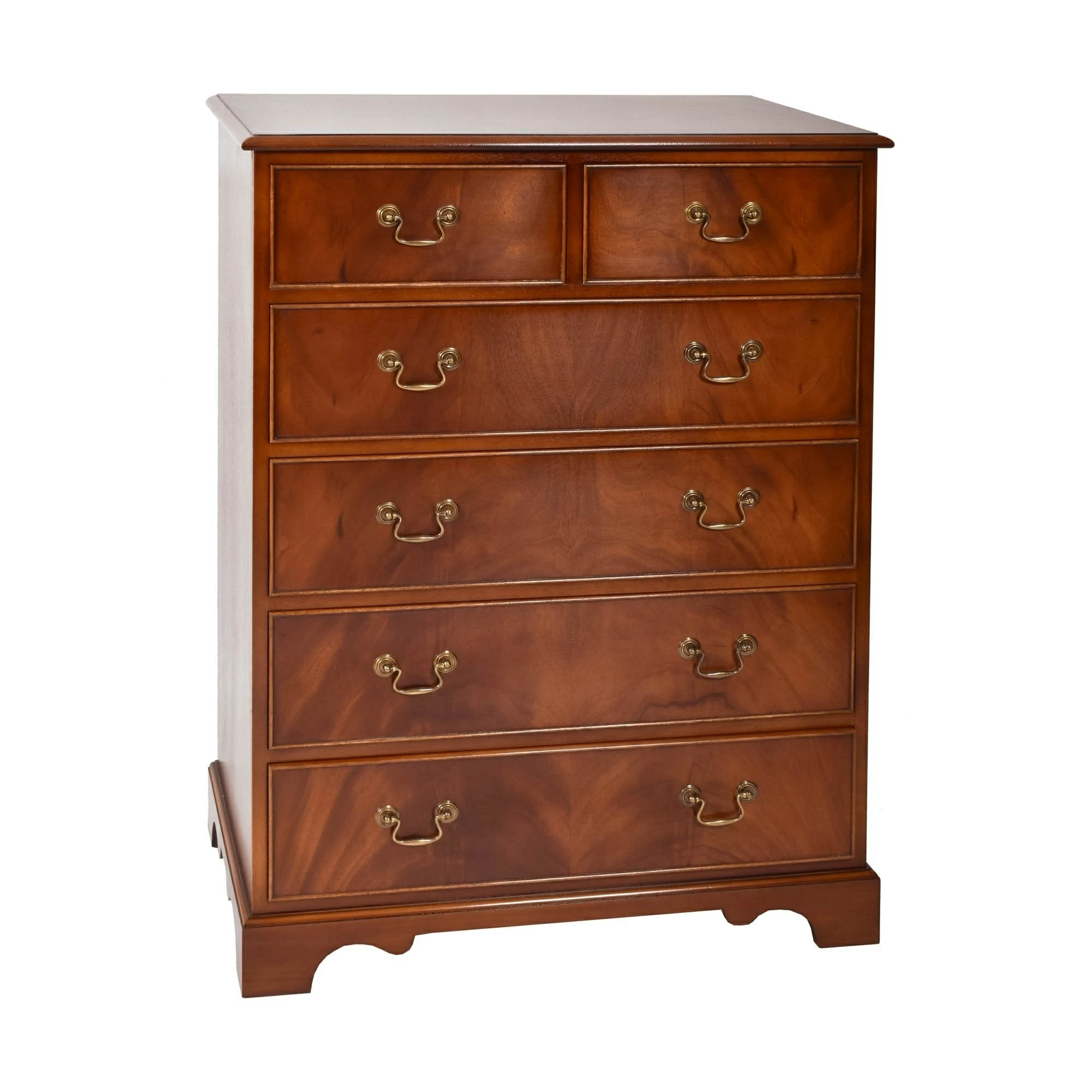 Reproduction mahogany shop chest of drawers