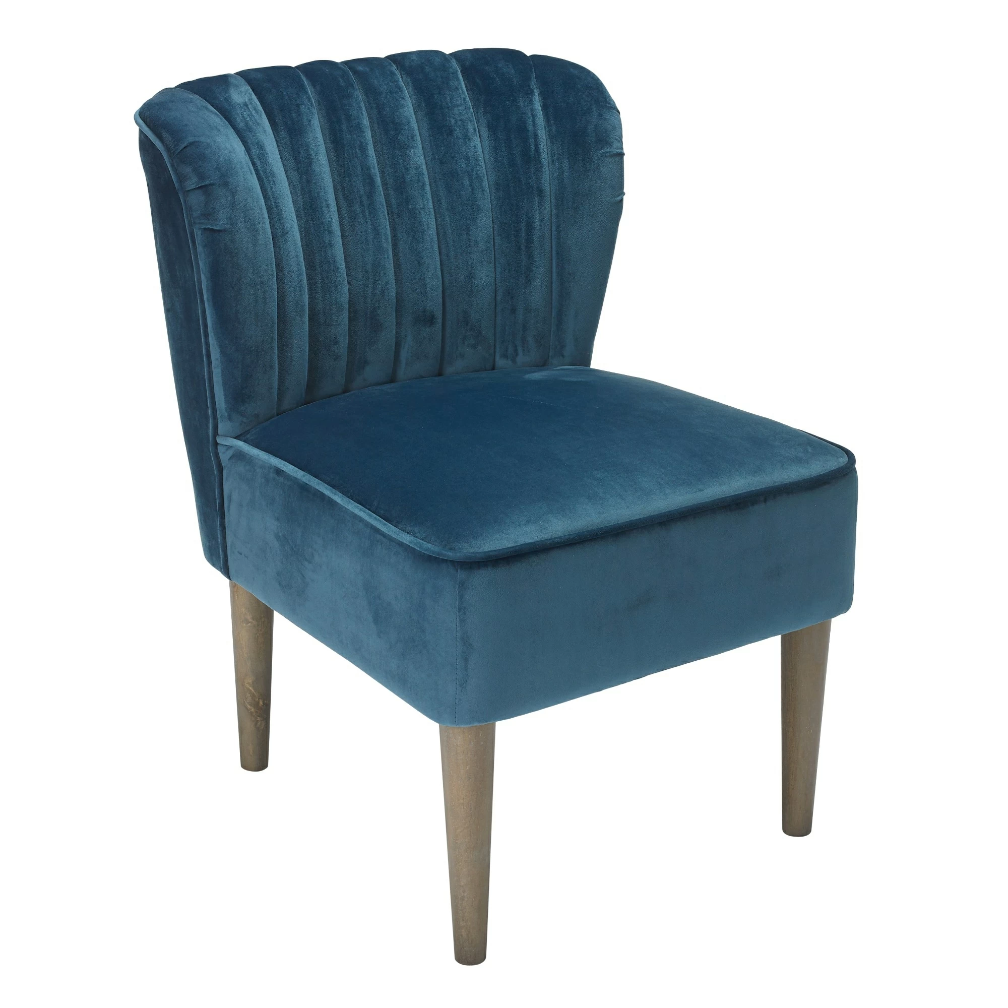 Blue velvet hotsell bedroom chair