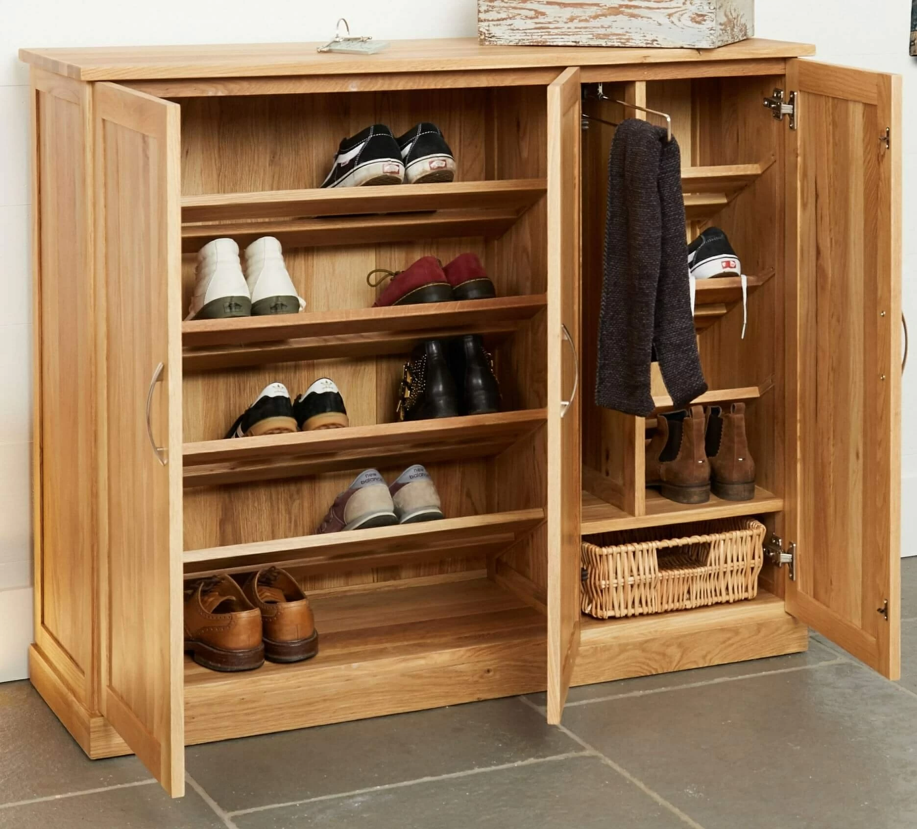 Oak shoe cupboard deals