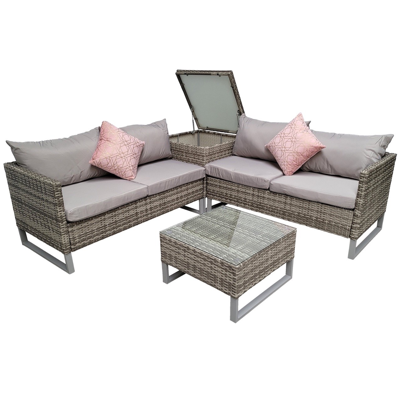 Lucy cane furniture store grey
