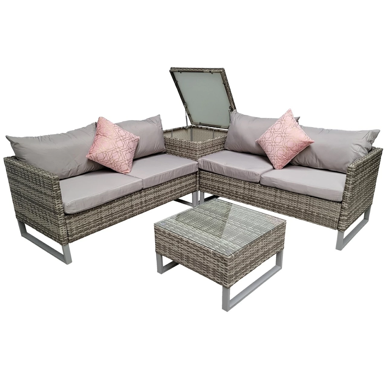 Lucy cane outlet grey coffee table