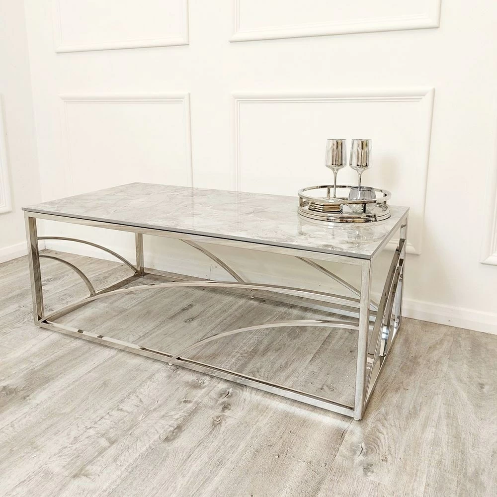 Stella Rectangular Coffee Table Sintered Stone Top