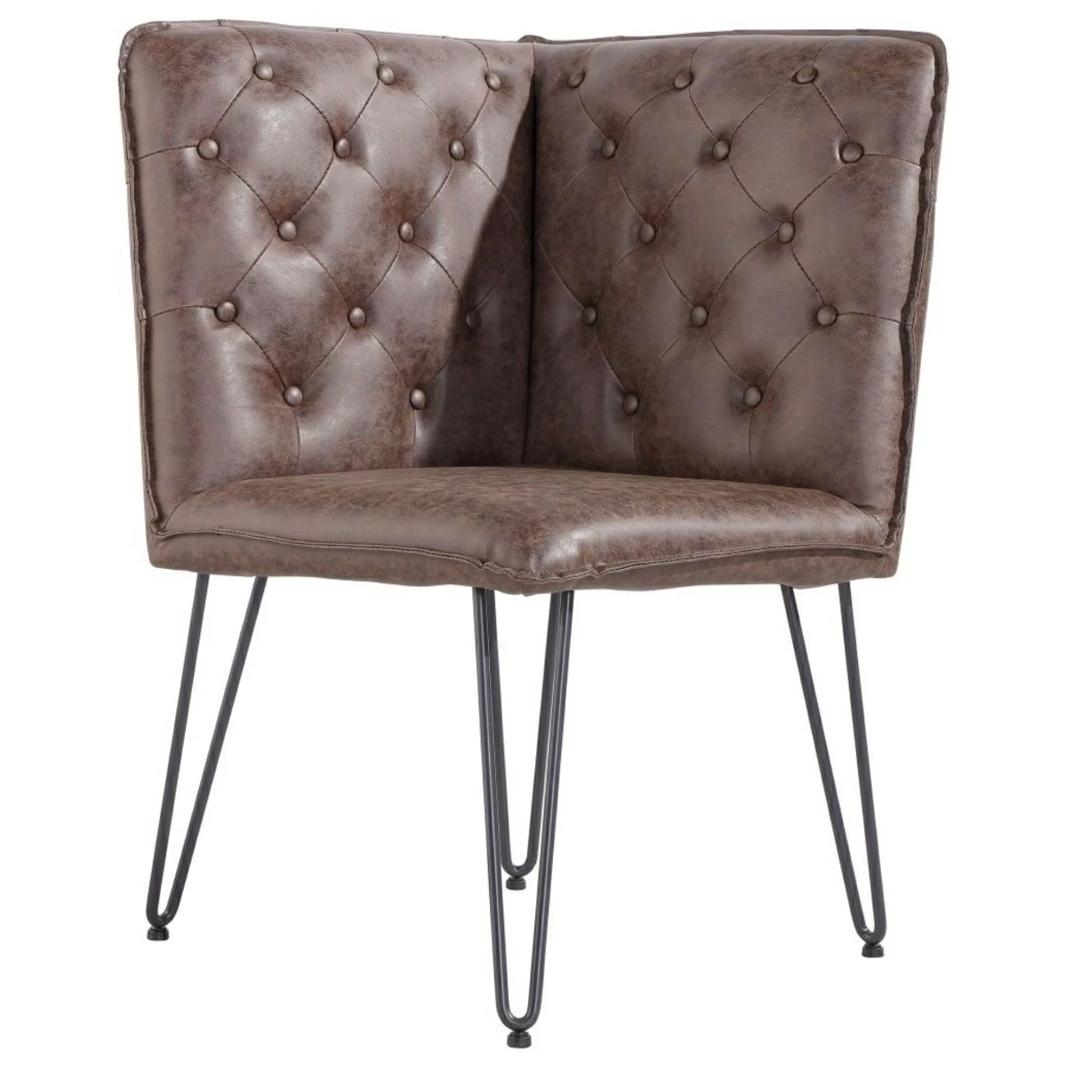 Faux leather store corner bench