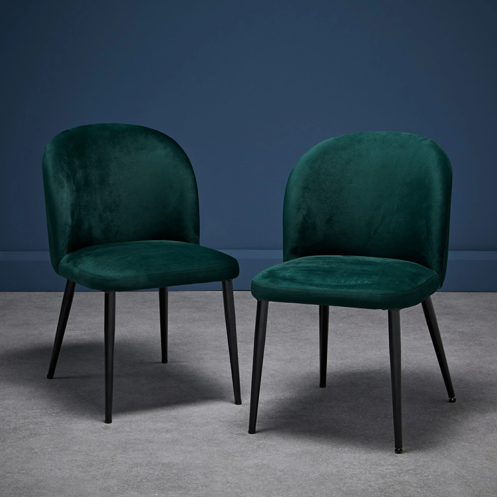 Green fabric dining outlet chairs