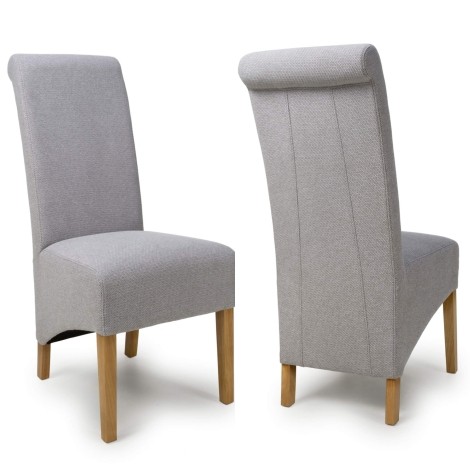 Krista Weave Light Grey Dining Chair (Pair)