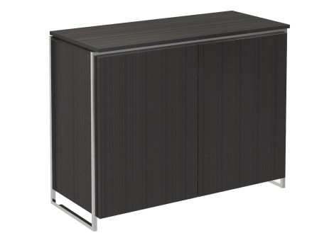 Frederico - Black Stained Oak With Polished Chrome Frame - Two Door Sideboard