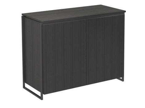 Frederico - Black Stained Oak With Black Frame - Two Door Sideboard