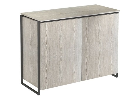 Frederico - Weathered Oak With Black Frame - Two Door Sideboard