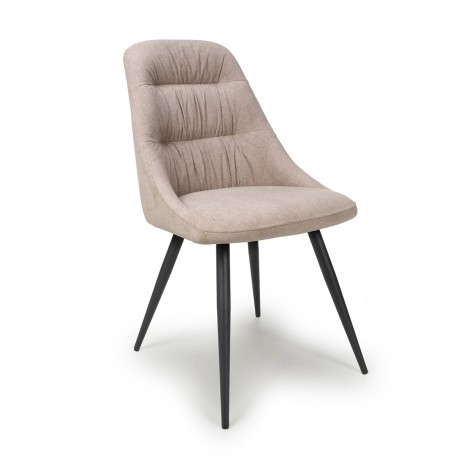 Corinth Natural Linen Effect Dining Chair (Pair)