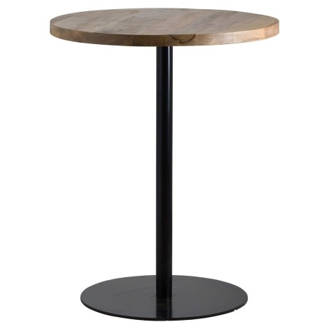 Franklin - Hardwood - Round - Bar Table - Black Metal Base