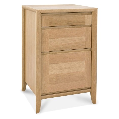 Bergen Oak Filing Cabinet With 3 Drawers