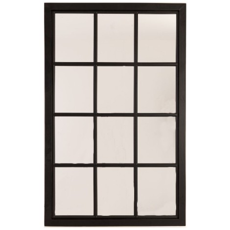 Black - Rectangular - Window Mirror - Wooden Frame