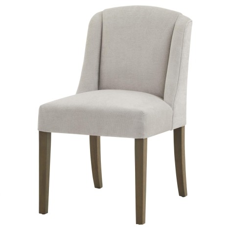 Compton - Grey Fabric - Upholstered - Dining Chair - Dark Wood Legs