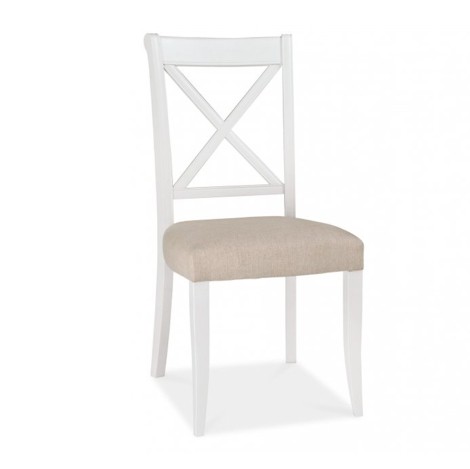 Hampstead Two Tone X Back Chair - Sand Fabric (Pair)