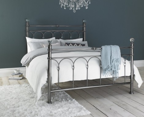 Krystal Antique Nickel Bedstead Double 135cm