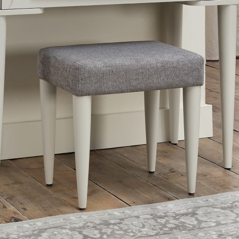 Larsen Grey Fabric Dressing Table Stool