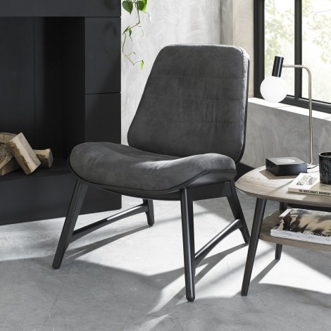 Vintage Peppercorn Casual Chair - Dark Grey Fabric