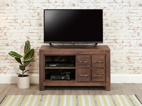 Mayan Walnut Four Drawer Television Cabinet CWC09D