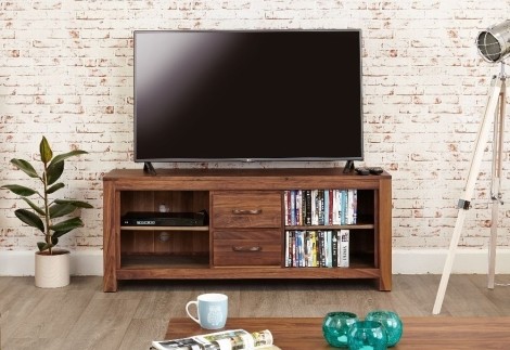 Mayan Walnut Widescreen Television Cabinet CWC09B