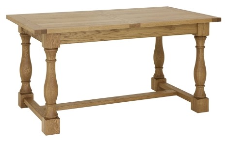 Westbury Rustic Oak - Rectangular - 4 to 6 Seater Extension Dining Table - Natural Finish