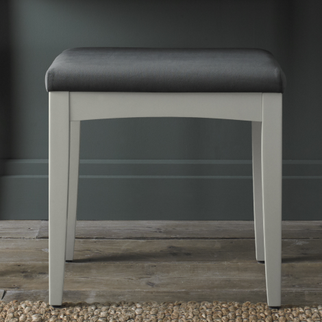 Whitby - Scandi Oak & Soft Grey - Dressing Table Stool - Scandinavian Style