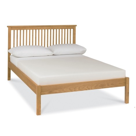 Atlanta Oak - 4'6" Double Bedstead - 135cm - Low Footend - Natural Finish 