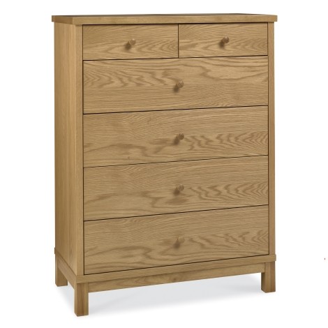 Atlanta Oak - 4+2 Drawer Chest - Natural Finish 