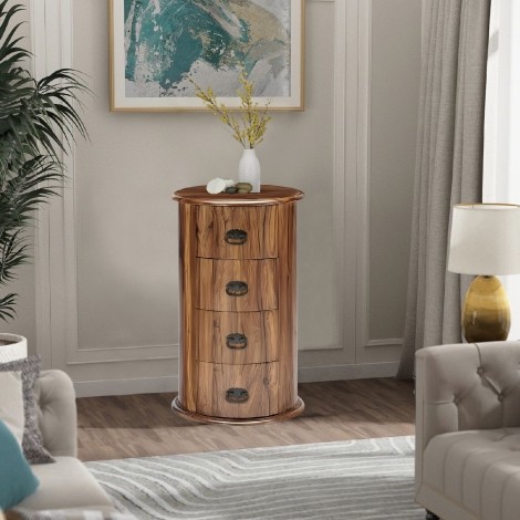 Ganga Sheesham Sheesham 4 Drawer Drum Chest